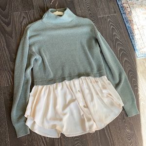 Zara Sweater/ Shirt attached